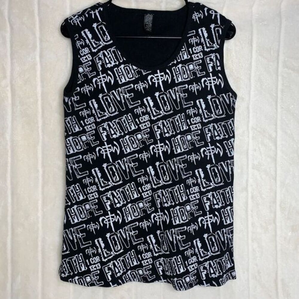 Vtg‎ Religion Not of This World NOTW All Over Print Tank Top Womens 2XL 90's USA